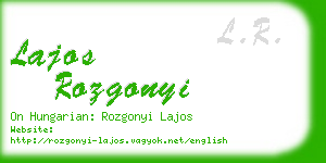 lajos rozgonyi business card